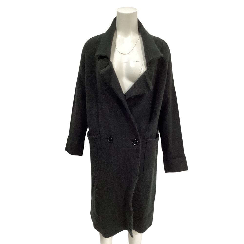 Show Me Your Mumu Cozy Black Melrose Coat Size M - Picture 2 of 4